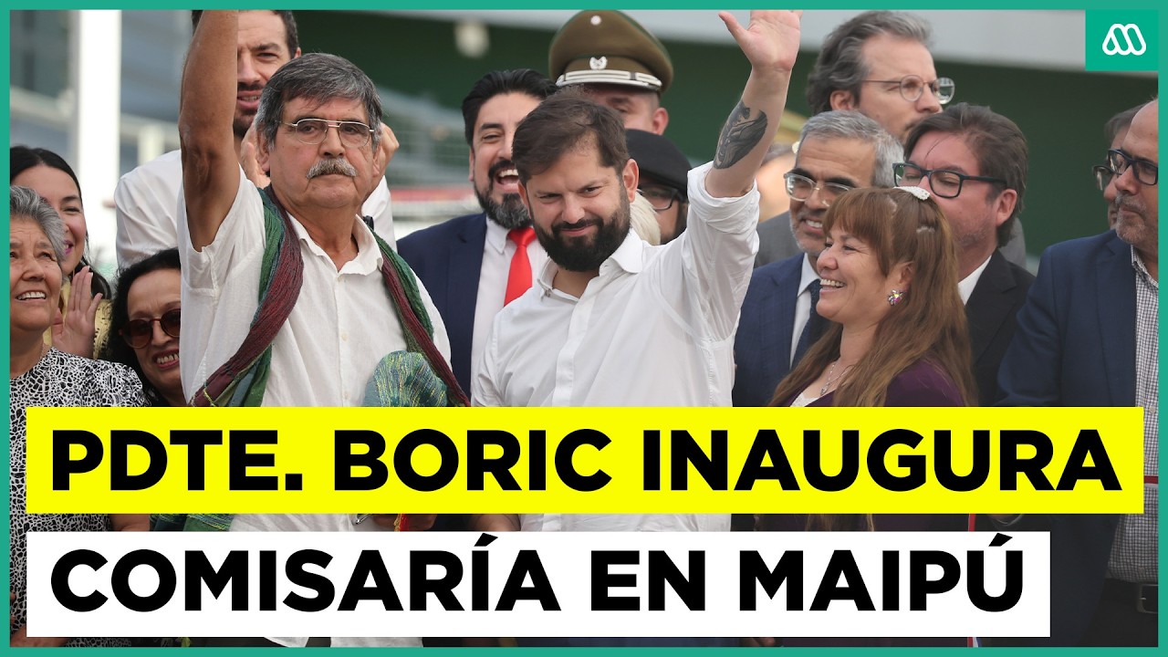 Una de sus últimas actividades como presidente: Gabriel Boric inaugura comisaría en Maipú