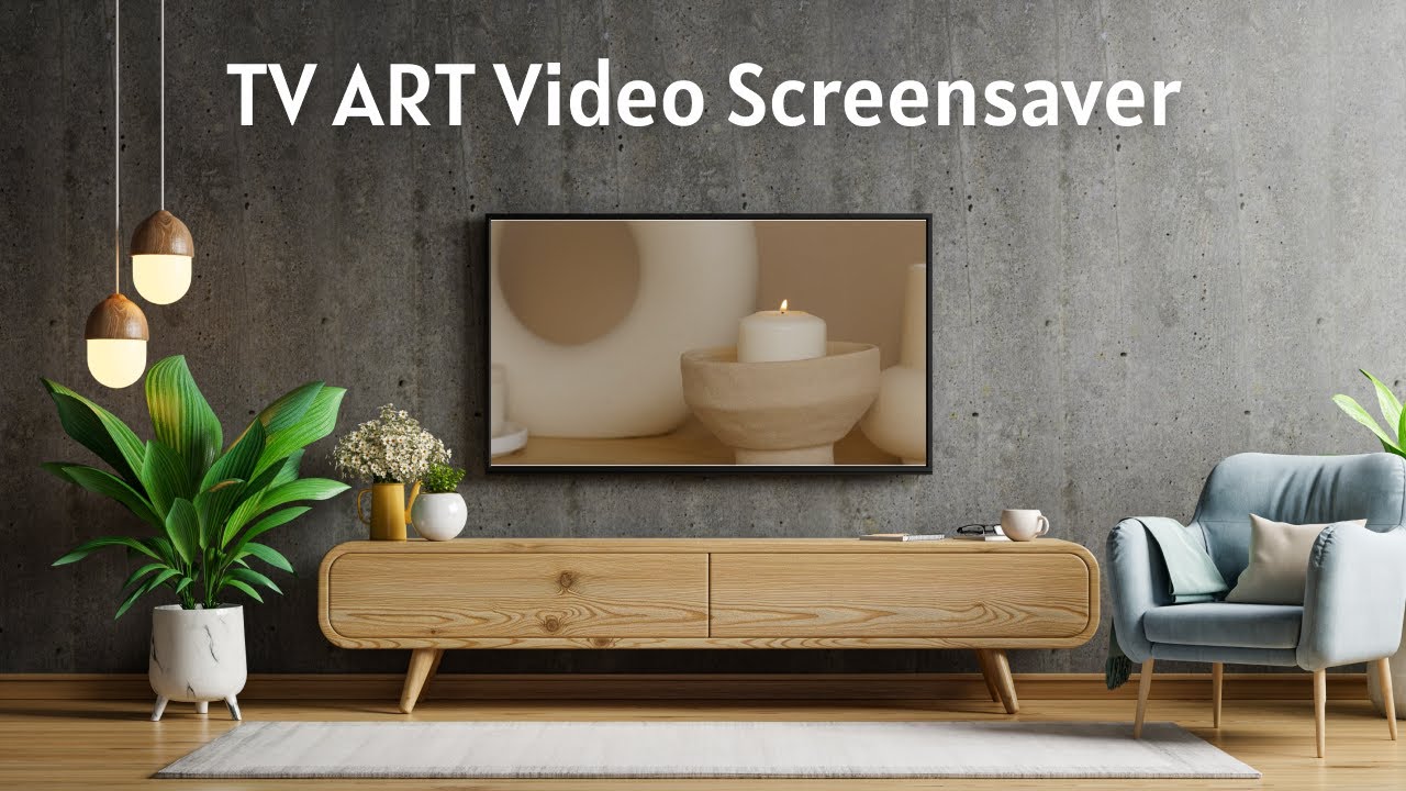 TV ART Candle beige minimal relaxing wallpaper for your TV | 3 HOURS NO SOUND | Screensaver video