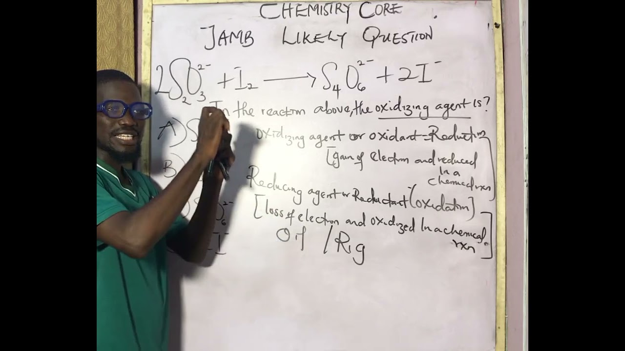 2026 JAMB LIKELY QUESTION ¦¦ IDENTIFYING OXIDIZING AND REDUCING AGENT #viral #fyp 