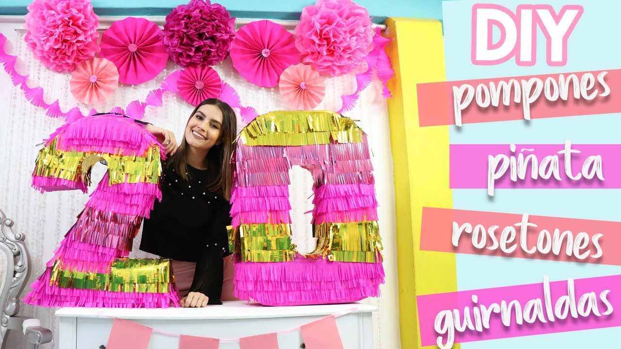 ¡5 IDEAS ECONÓMICAS PARA DECORAR CUALQUIER FIESTA! POMPONES, GUIRNALDAS, ROSETONES, PIÑATA-SUSIDEAS💡