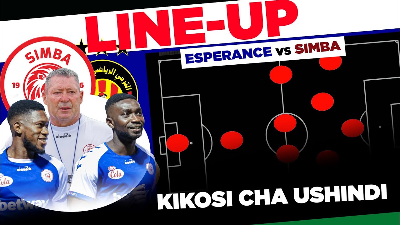 LINE-UP: 'KIKOSI CHA KWANZA' CHA SIMBA vs ESPERANCE UGENINI | KIKOSI CHA USHINDI