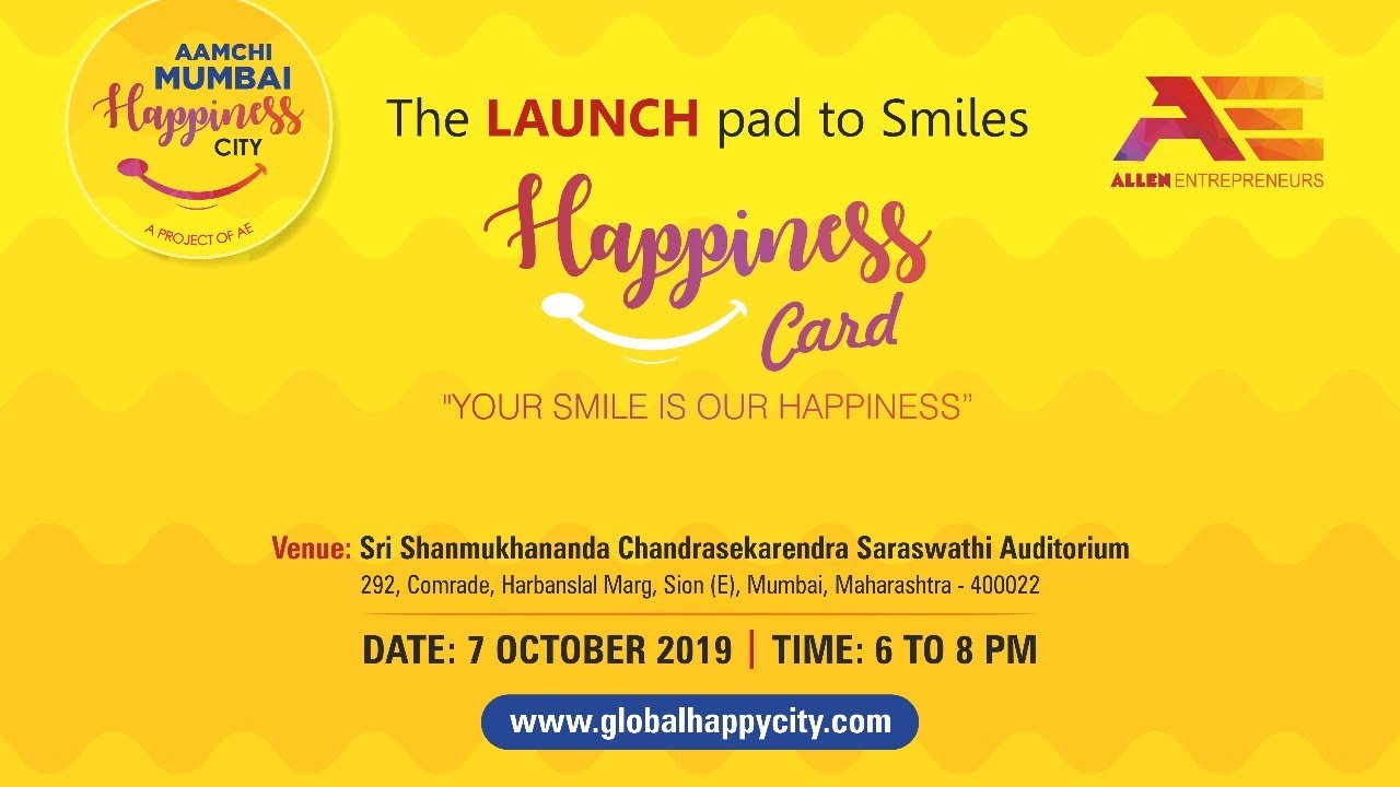 The Launchpad to Smiles - Happiness Card Now in Aamchi Mumbai