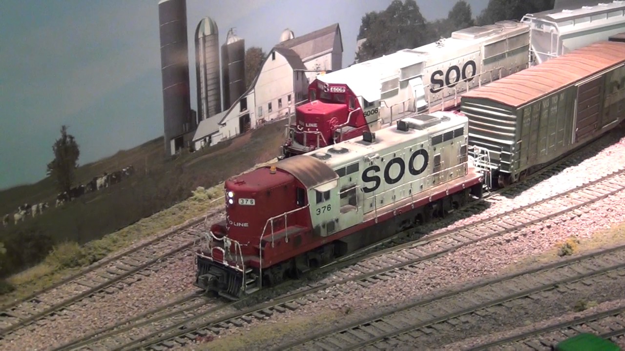 Video 3 Train Layout Shelf HO Driline