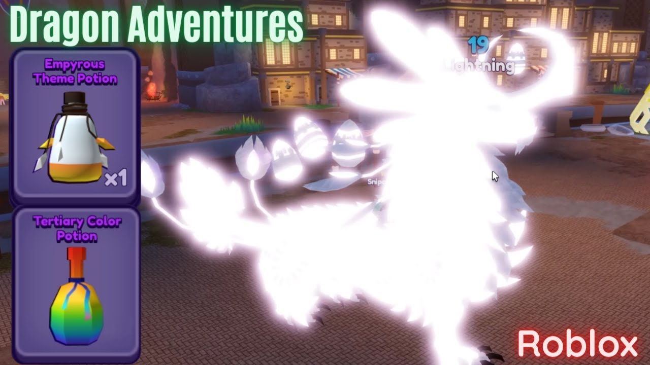 I change my Aranga Lightning's colors in Roblox Dragon Adventures.