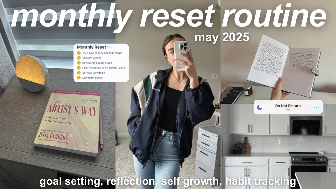 MAY MONTHLY RESET | goal setting, habits to level up before summer, cleaning + more!