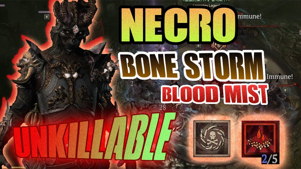 ALMOST THE Unkillable Necro Build. Blood Mist 24/7 | Diablo 4