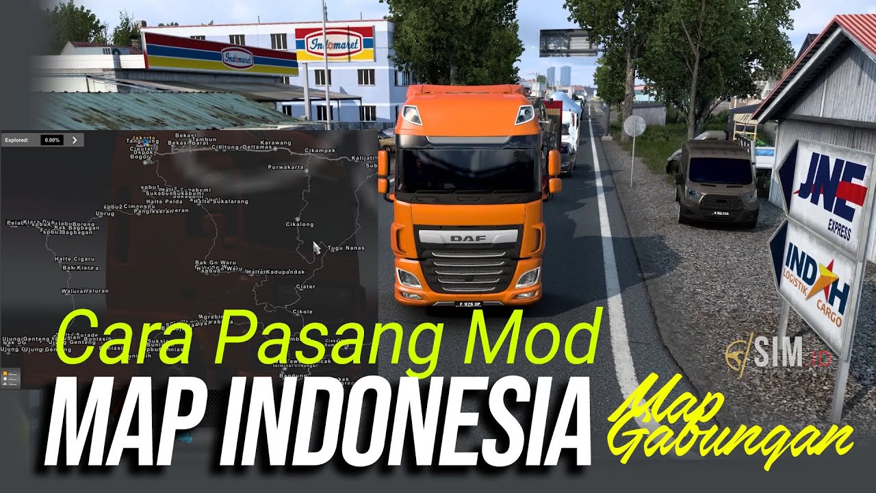 Tutorial Cara Pasang Mod MAP Gabungan INDONESIA, Euro Truck Simulator 2 TERBARU ...!!!