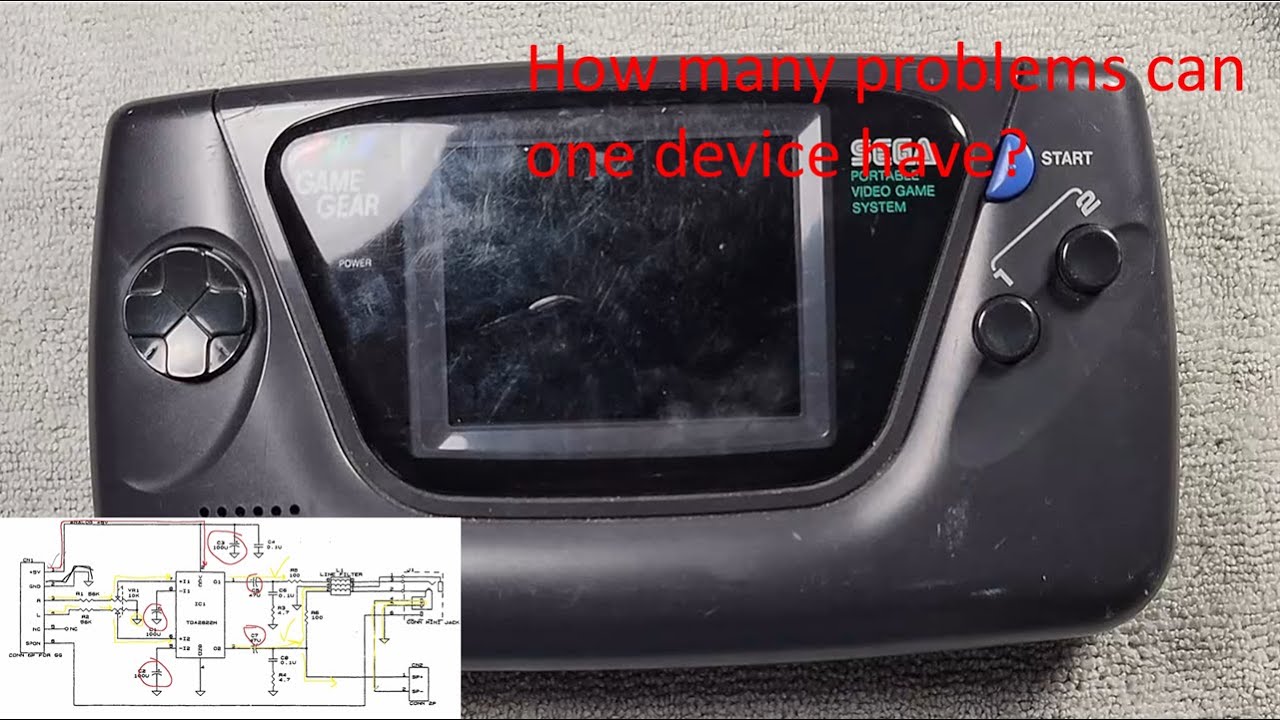 Sega Game Gear VA4 MOBO Turns On then Off, Faulty Caps, No Audio from Speaker
