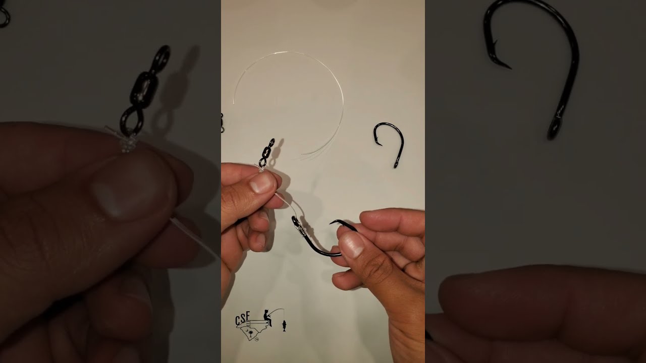 How I Snell Hooks for Drum Rigs #shorts