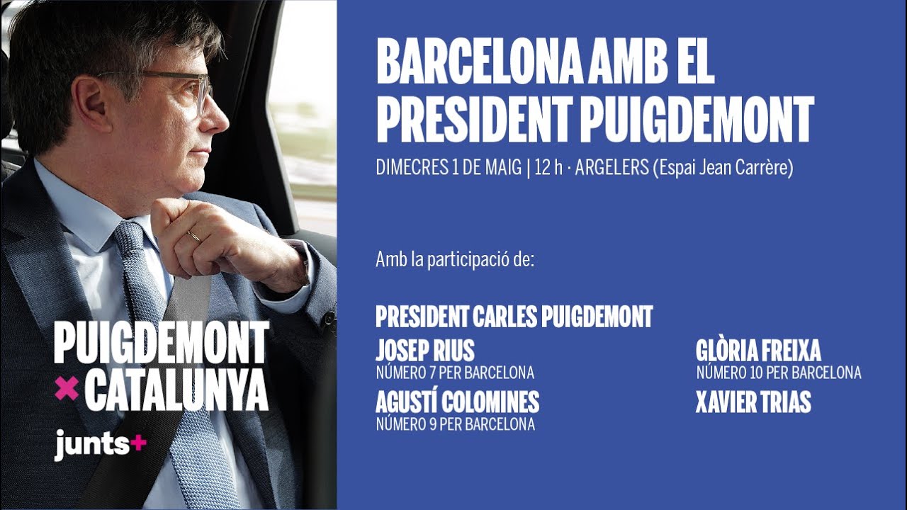 🎥 Barcelona amb el president Puigdemont | Llengua de signes catalana - 29.04.24 #12M