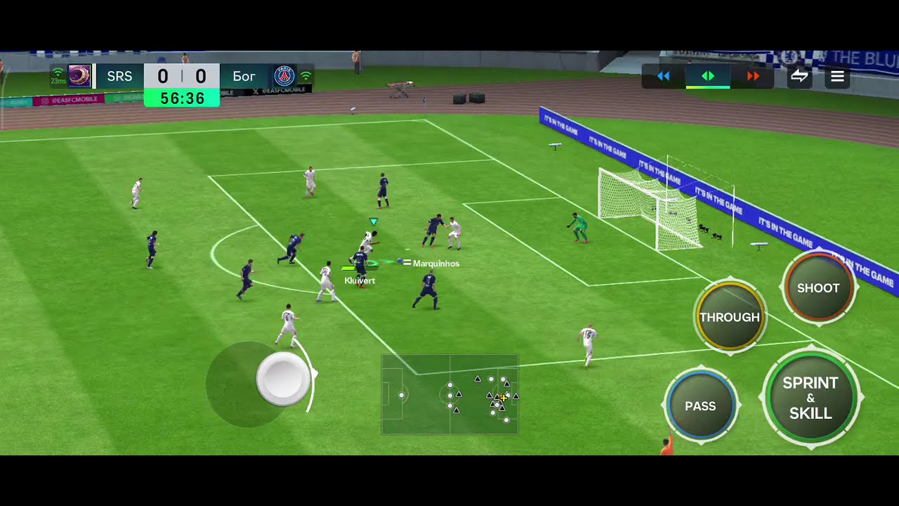 Friendly match in online (FC mobile football game)