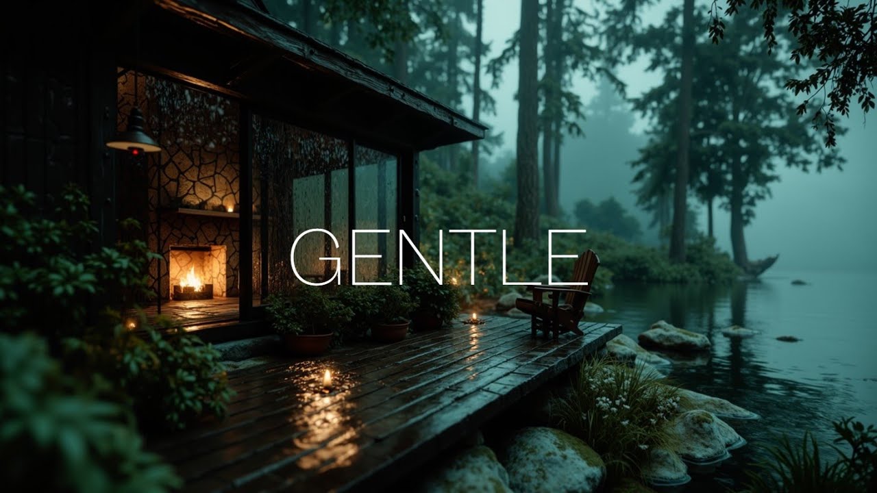 Relaxing Guitar Music ~ Cozy Cabin & Rain Sounds | Chill Acoustic Guitar Study