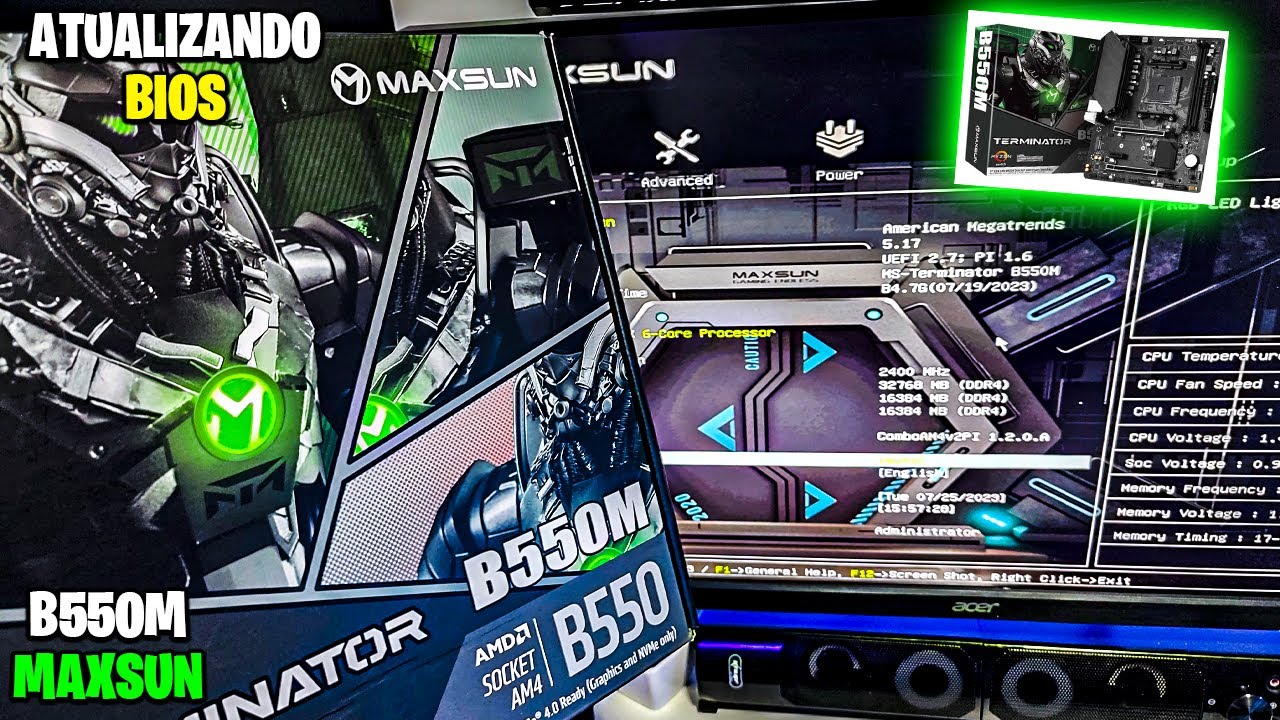 COMO ATUALIZAR A BIOS DE PLACA MÃE MAXSUN! ATUALIZANDO A BIOS DA B550M MAXSUN DO ZERO!