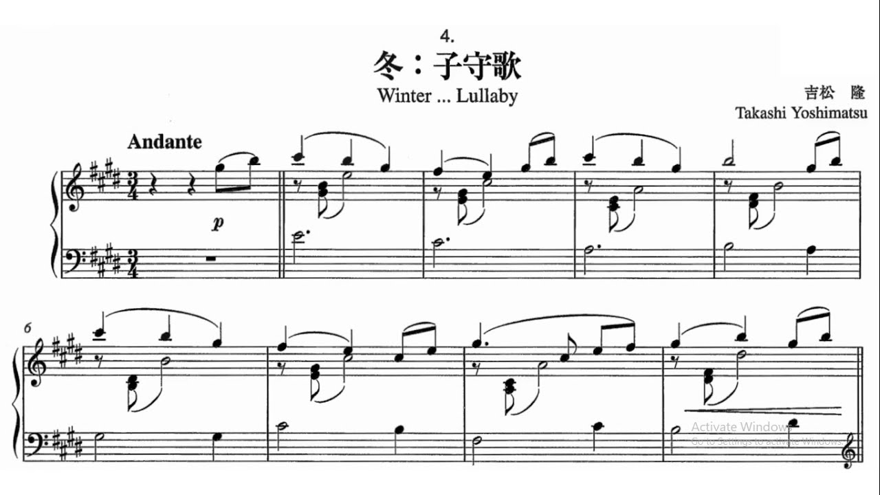 Takashi Yoshimatsu - 4 Little Dream Songs [with score]