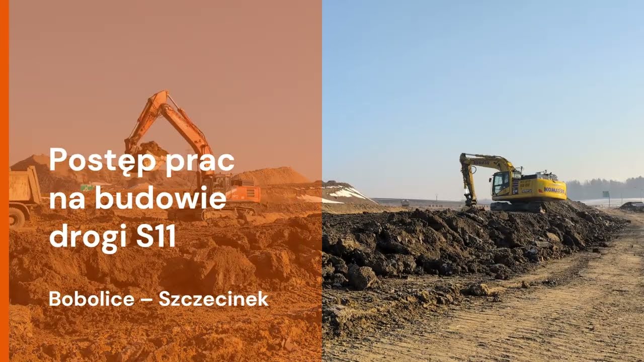 Film II styczeń 2026. Postęp prac na budowie drogi S11 Bobolice – Szczecinek