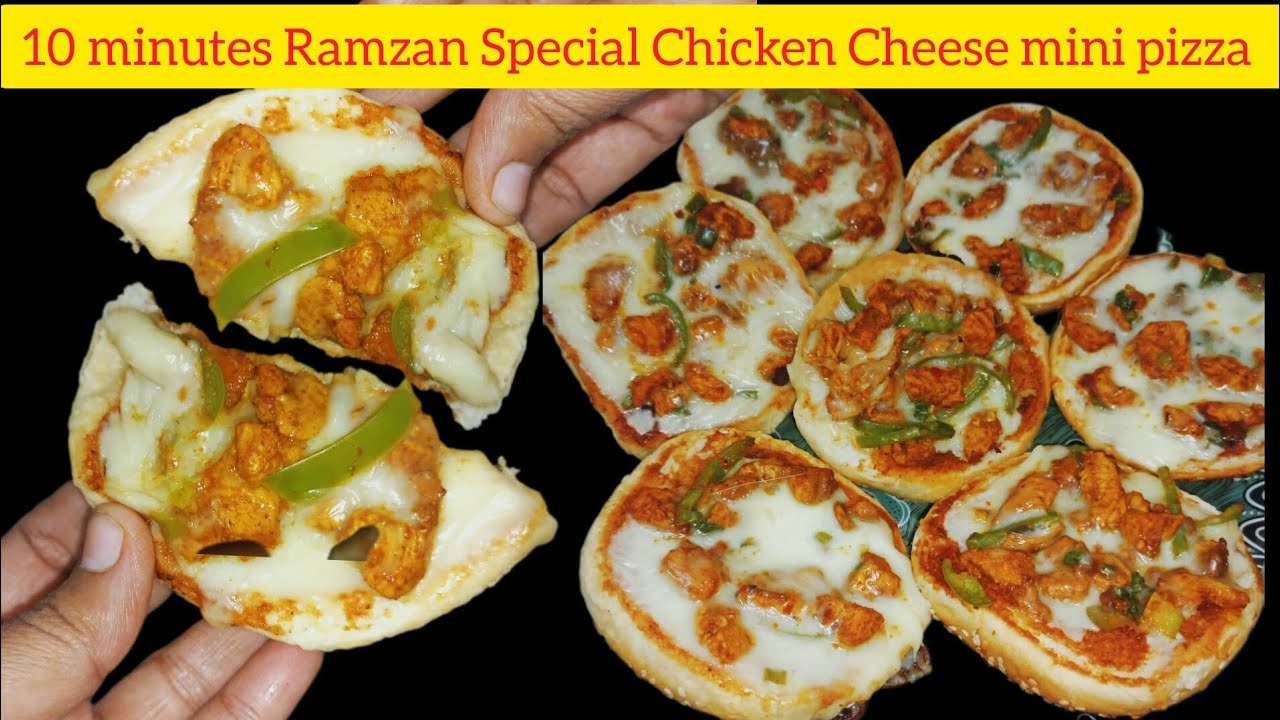 Ramadan Special Chicken Cheese Mini Pizza | 10 minute Mini chicken Pizza Agha jani cooking and vlog 