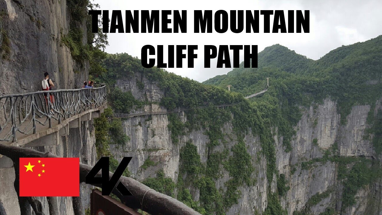 TIANMEN MOUNTAIN CLIFF PATH | Zhangjiajie Walking Tour | 4k | July 18th 2021