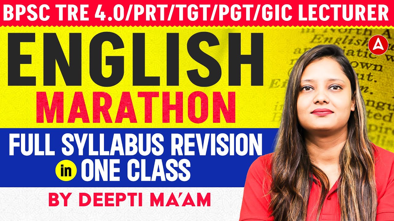 BPSC TRE 4.0 English Marathon | BPSC TRE English Previous Year Questions | GIC Lecturer English