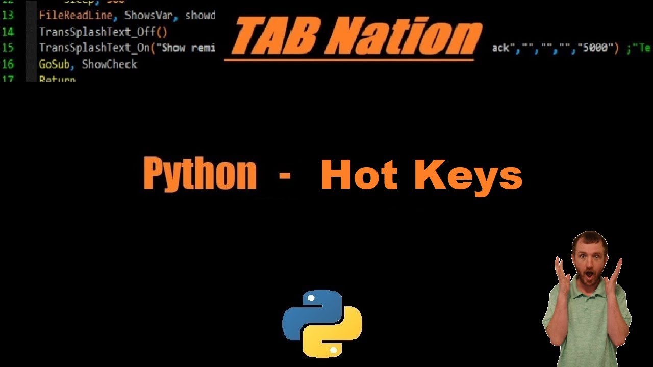 Python &ndash; Горячие клавиши &ndash; Запуск кода нажатием клавиши клавиатуры