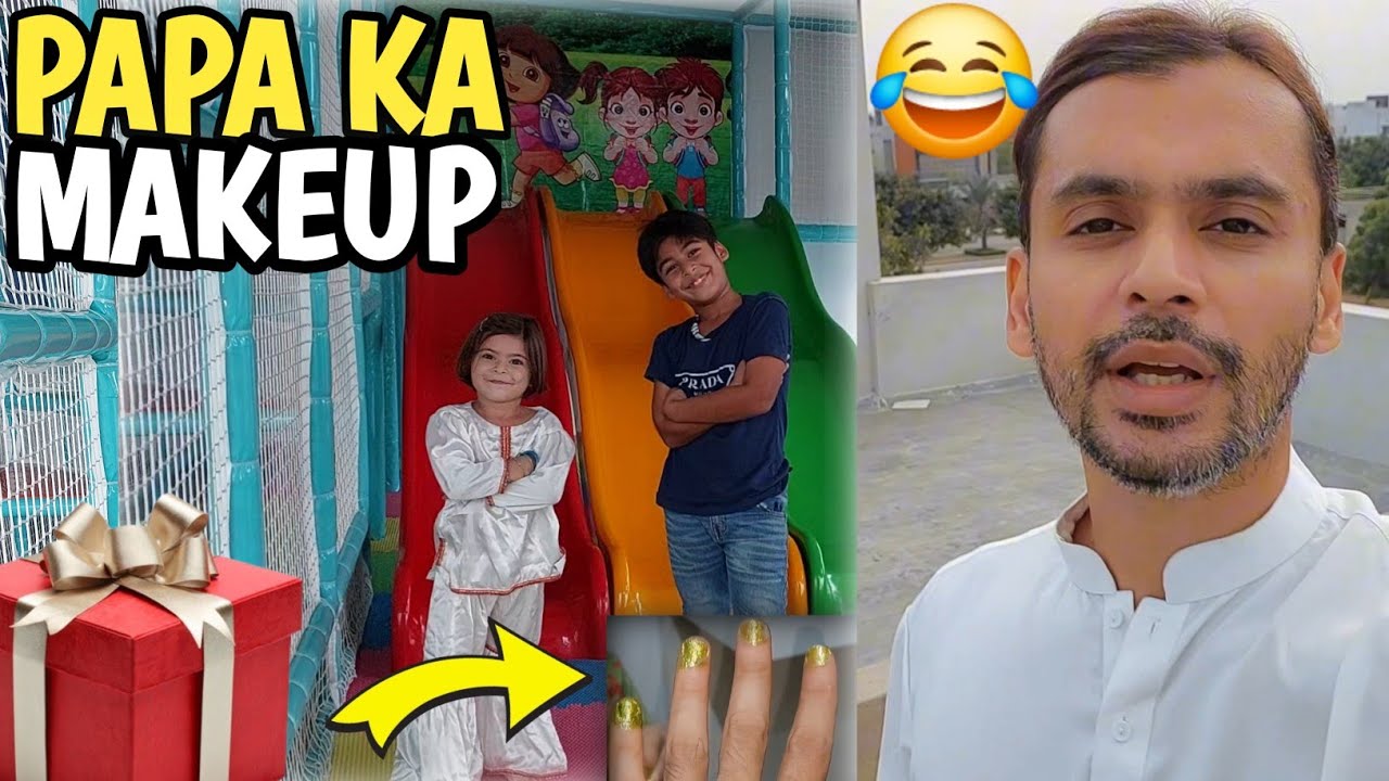🎠 Took Zahra to Play Area | Then She Did Papa’s Makeup 😂💄