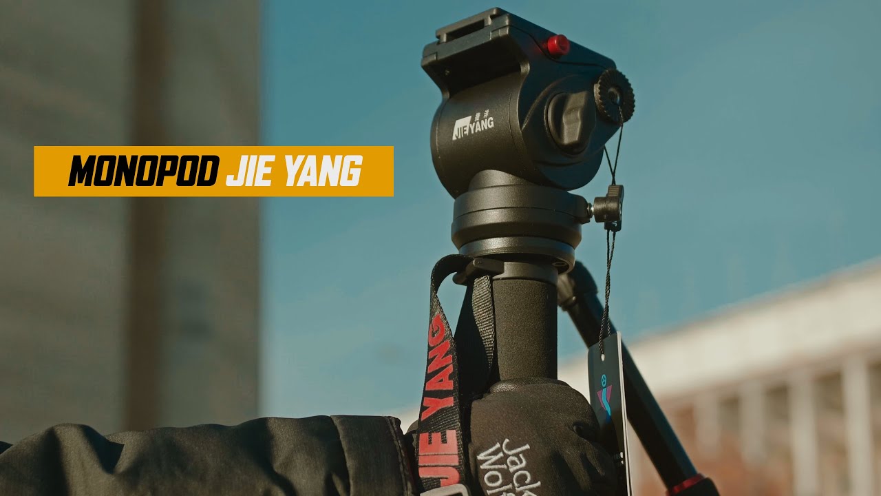 JieYang monopod s fluidní hlavou a Manfrotto QR