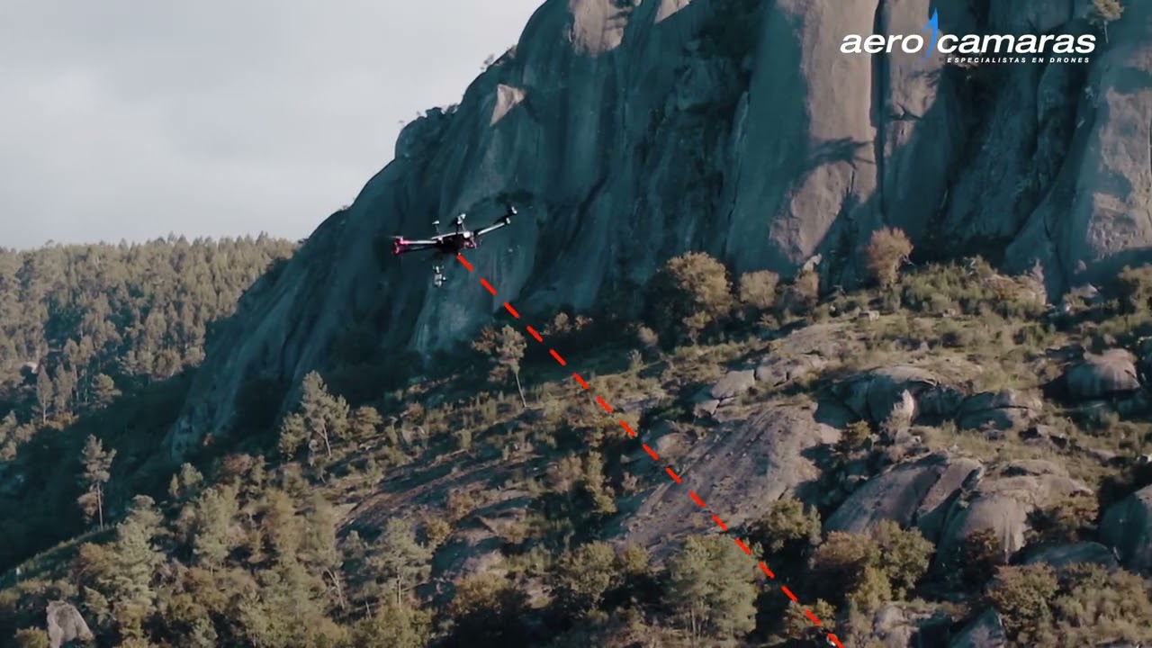 Aerocamaras - Paso de cable entre dos líneas eléctricas