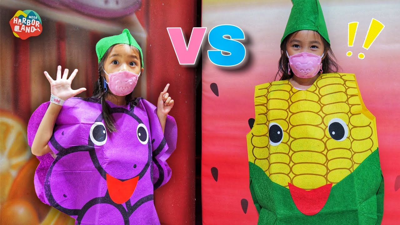 บริ้งค์ไบรท์ | ใส่ชุดผลไม้เล่นสไลเดอร์ ที่  MEGA HarborLand bangna