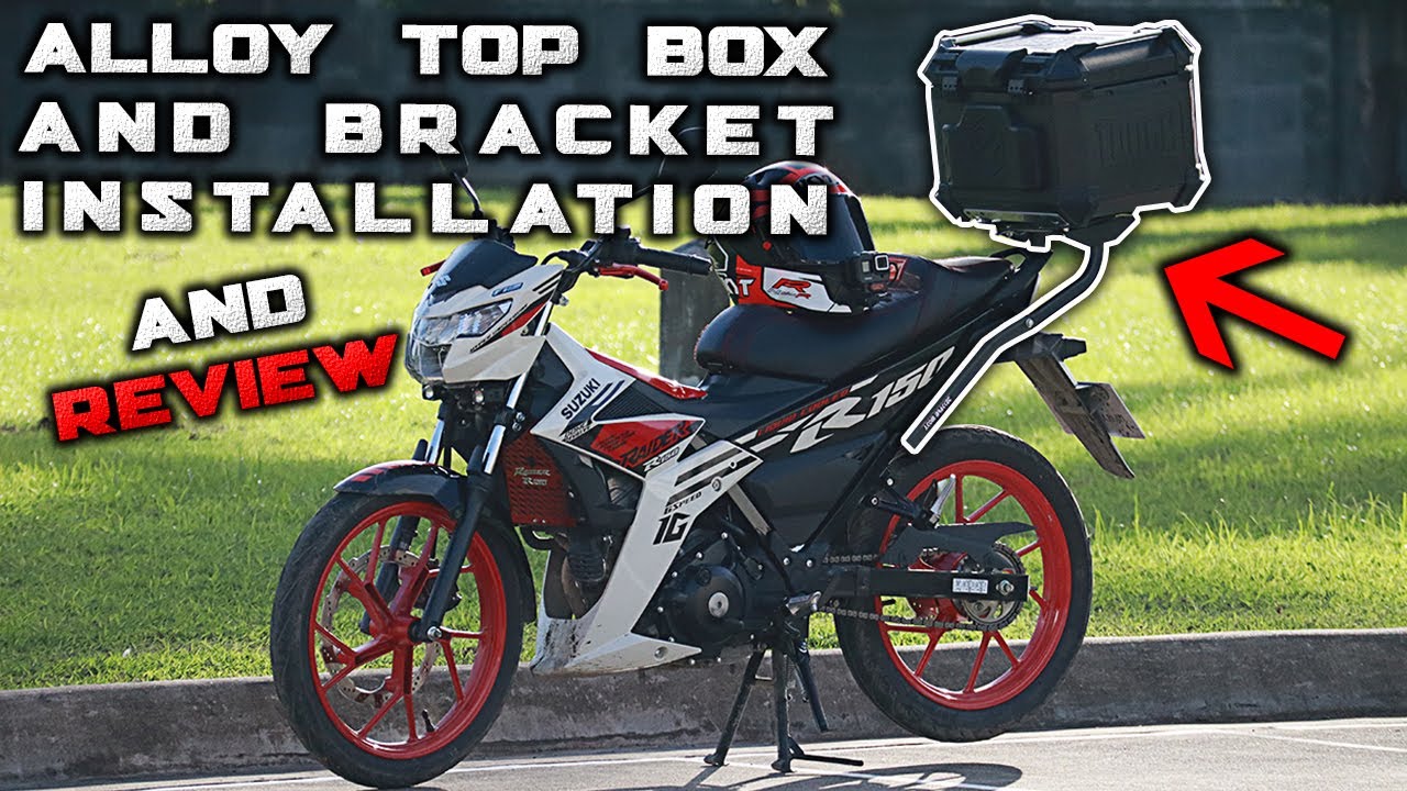 Alloy top box at bracket para sa Raider 150 Fi | installation at review