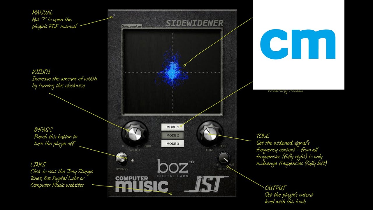 FREE VST/AU stereoiser: JST and Boz Digital Labs SideWidener