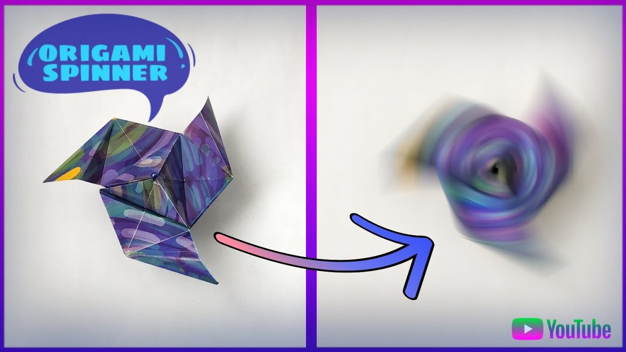 How to Make a DIY Origami Spinner That Actually Spins! 🔄 | Easy Paper Fidget Toy