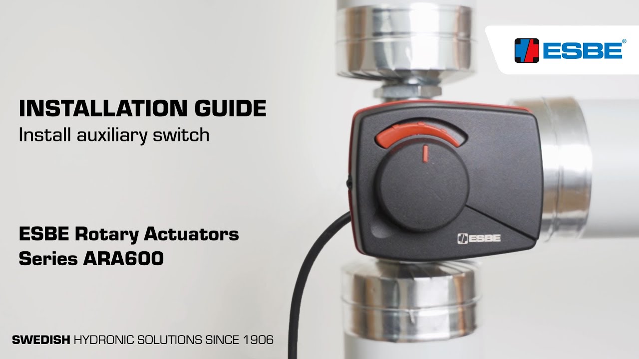 Install auxiliary switch (ARA801) in ESBE Actuator – ARA600