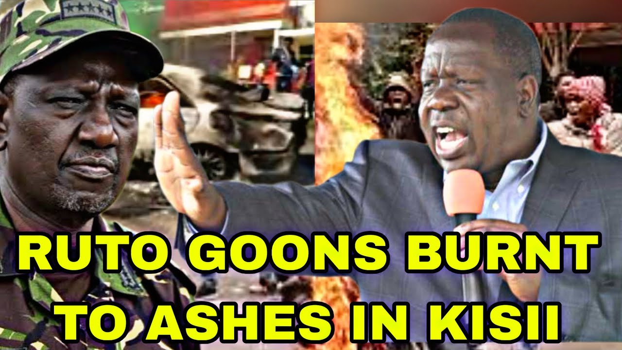 Shocking!MATIANGI SUPPORTERS IN KISII BURN RUTO & SIMBA ARATI GOONS TO ASHES DURING A RALLY