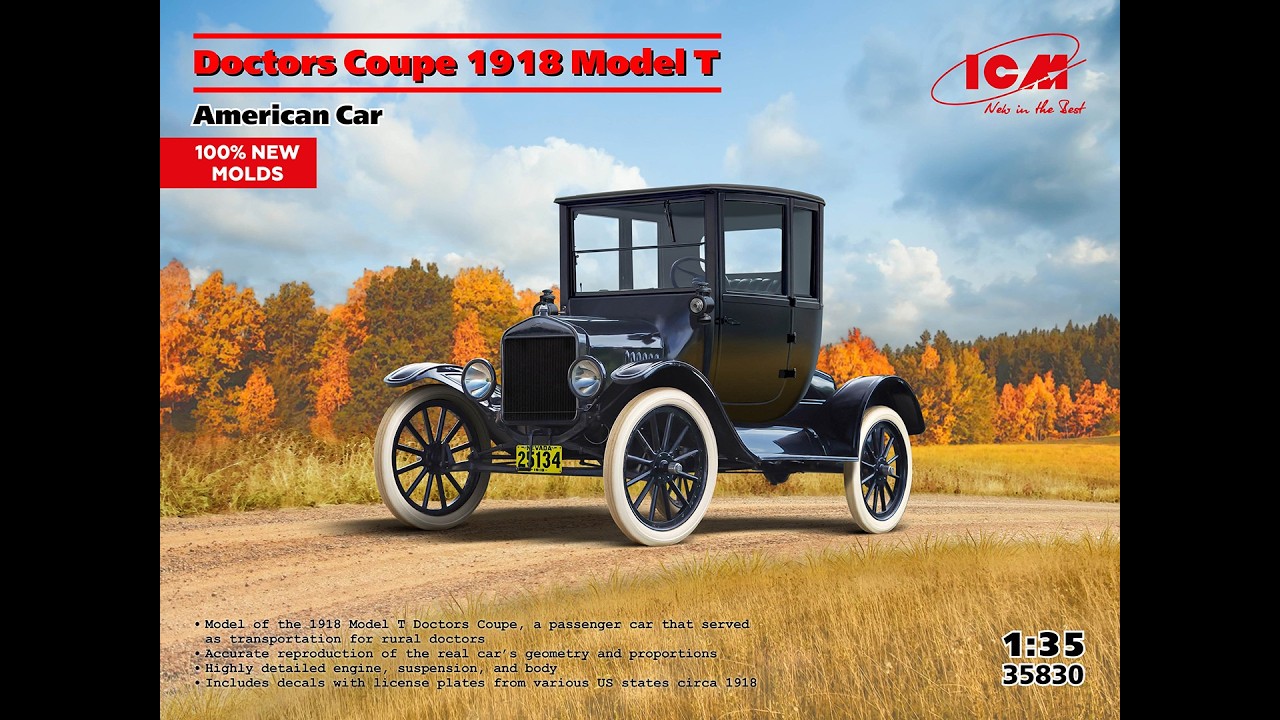NEW from ICM: Doctor's Coupe 1918 Model 'T' (35830) Kit review & ICM customer service.