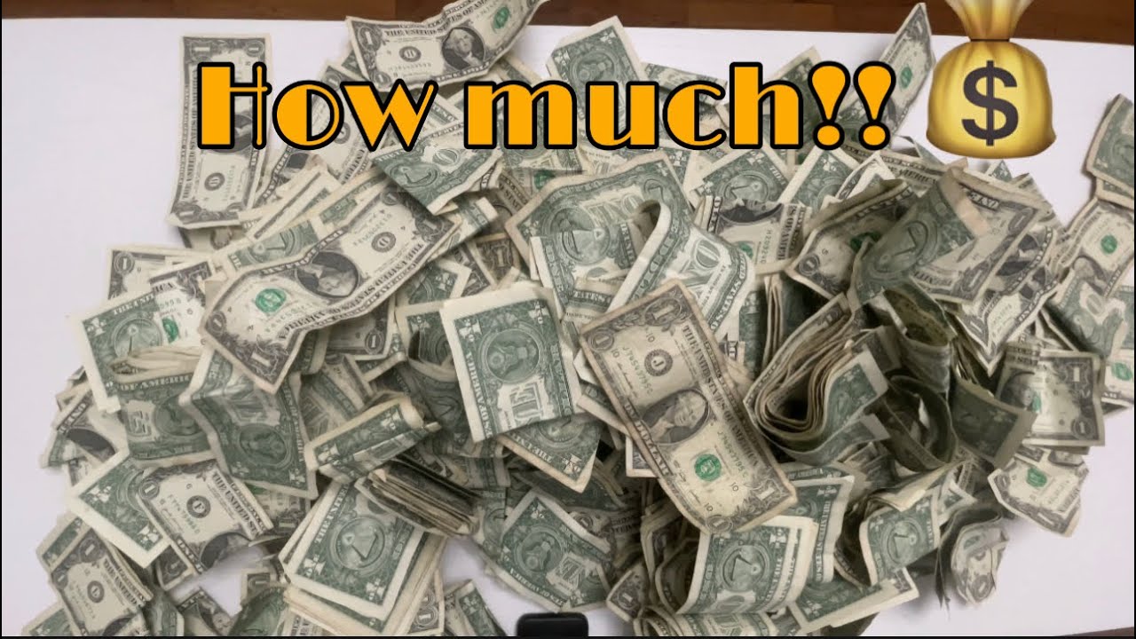 I Saved All My $1 Bills I Got For One Year!! + GIVEAWAY