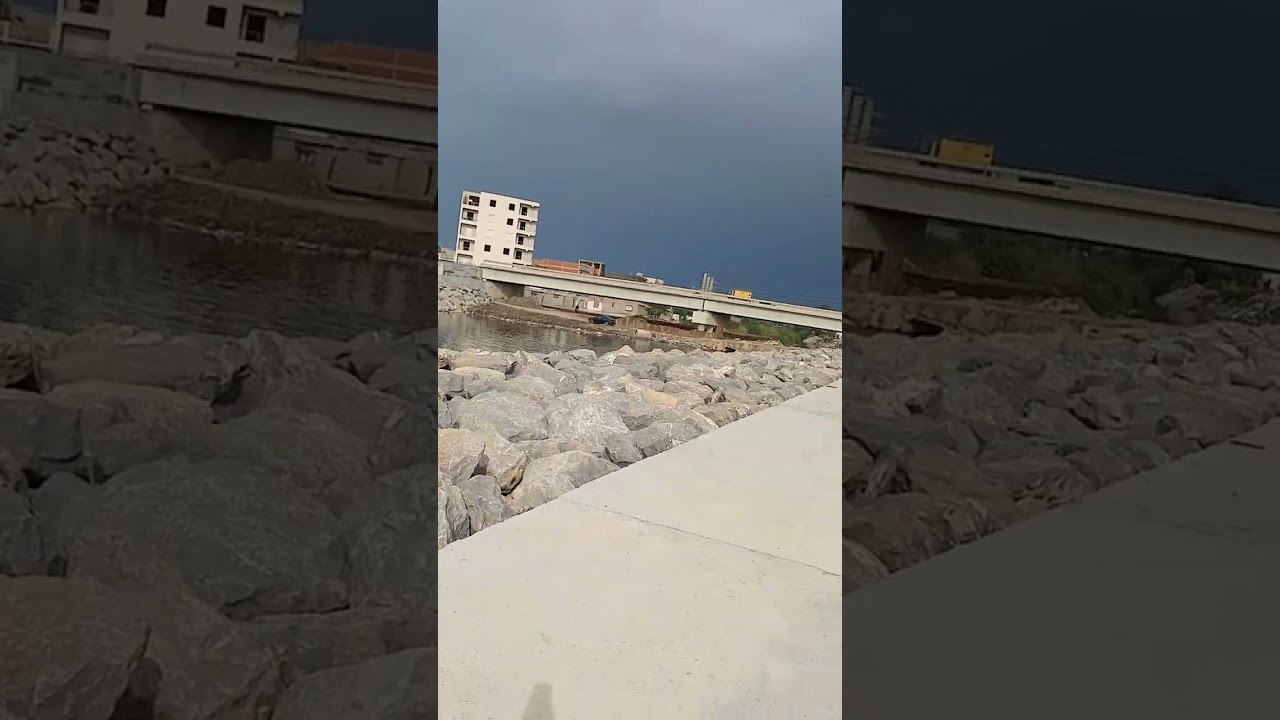 الجسر الساحلي الرابط بيني بلديتي برج البحري وبرج الكيفان عن قرب ، يظهر عظمة الجزائر عروس البحر