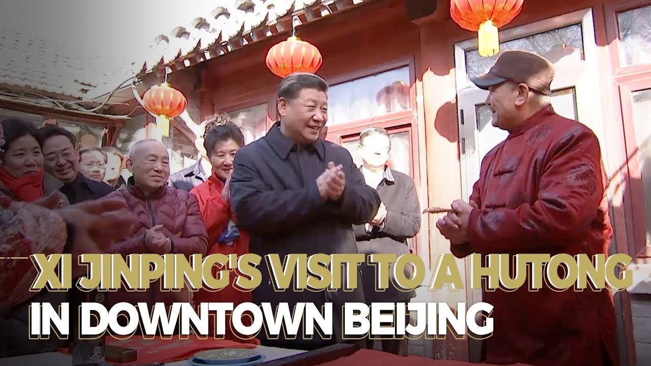 Xi Jinping's visit to a hutong in downtown Beijing