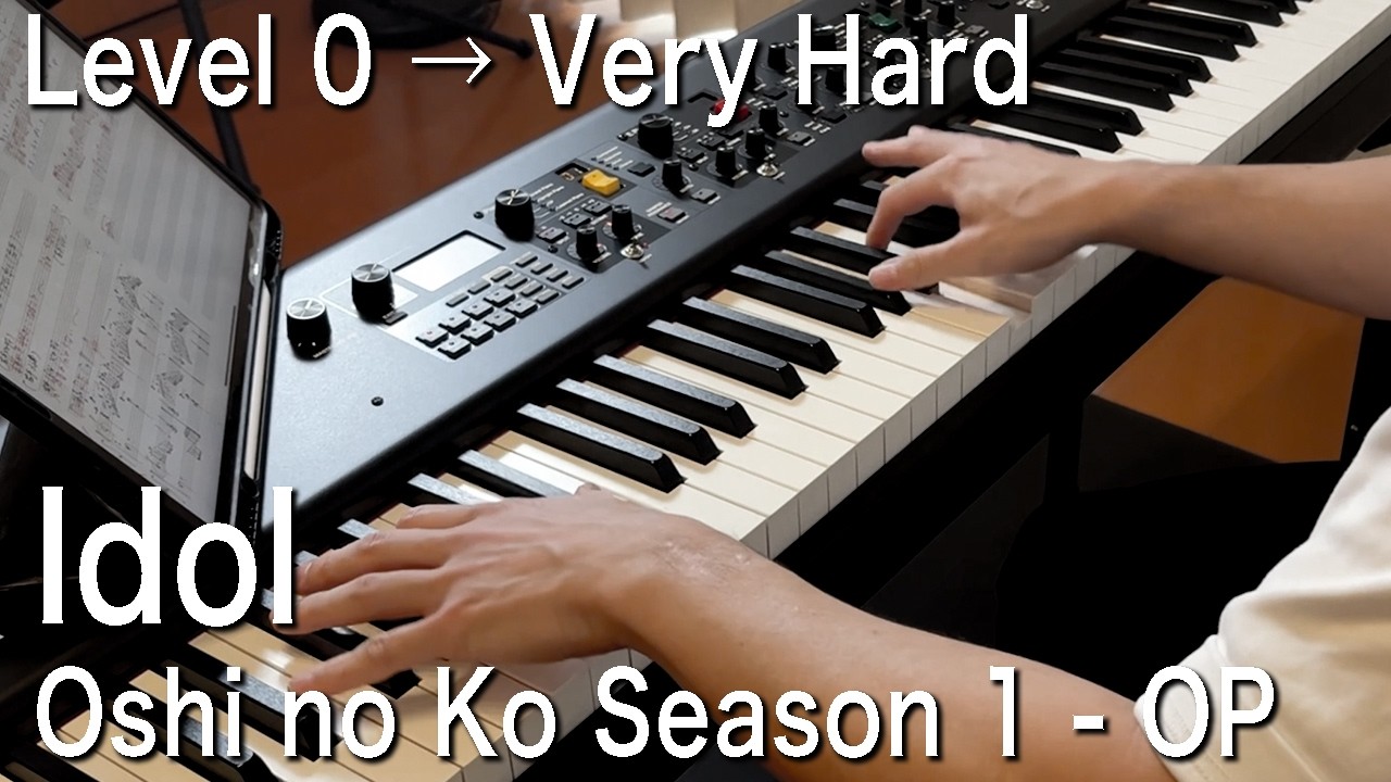 Idol (Oshi no Ko Season 1 OP) | Piano Levels 0 → Very Hard
