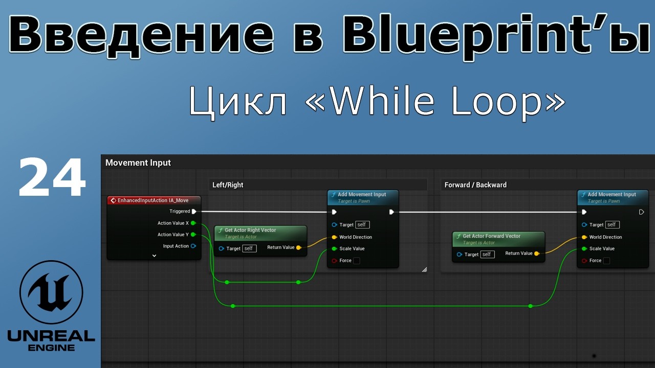 Unreal Engine 5 - Введение в Bluprint'ы - Урок 24. Цикл 
