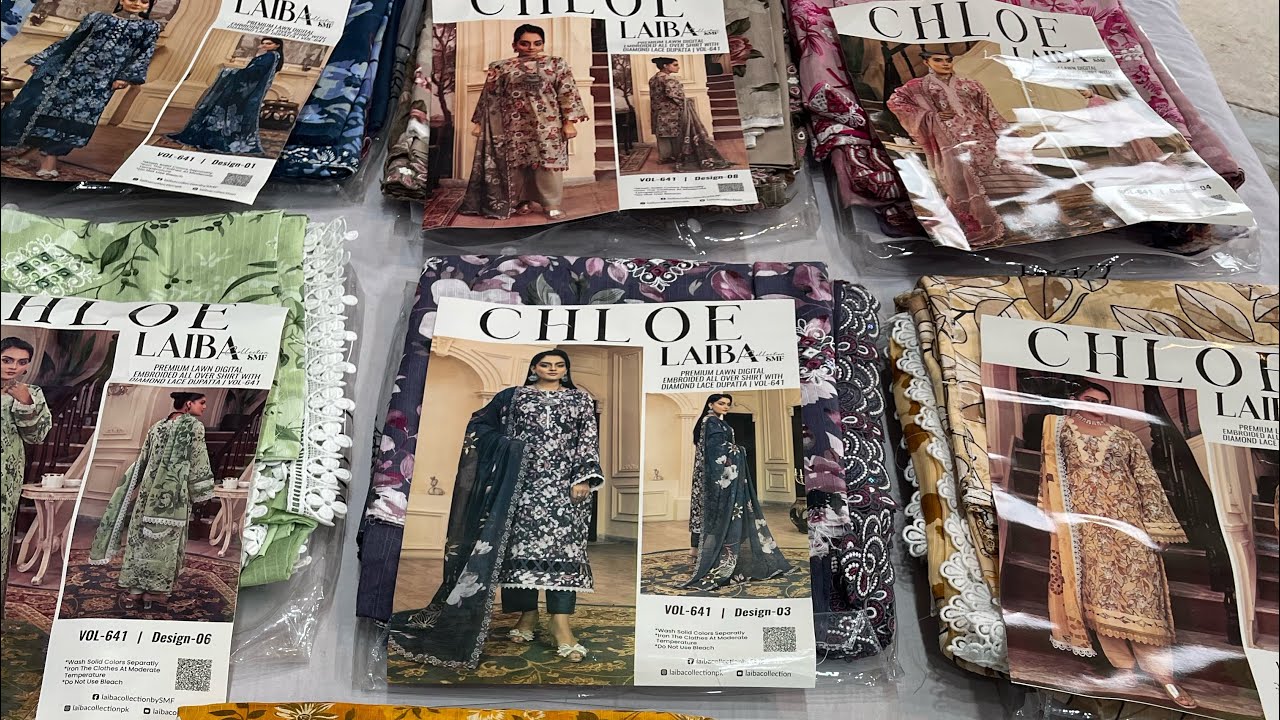 ALLHUMDULLILAH 💯CHLOE BY LAIBA COLLECTION EMBROIDERY LAWN 3PC WITH LACE DUPATTA WHATSAP 0306-6052316
