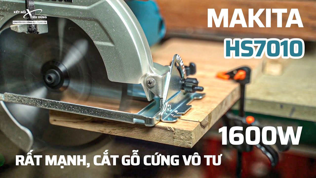 Cưa Đĩa Cao Cấp Rất Mạnh Của Makita HS7010 | 1600W, Cưa Gỗ Cứng, Có Tay Cầm Phụ
