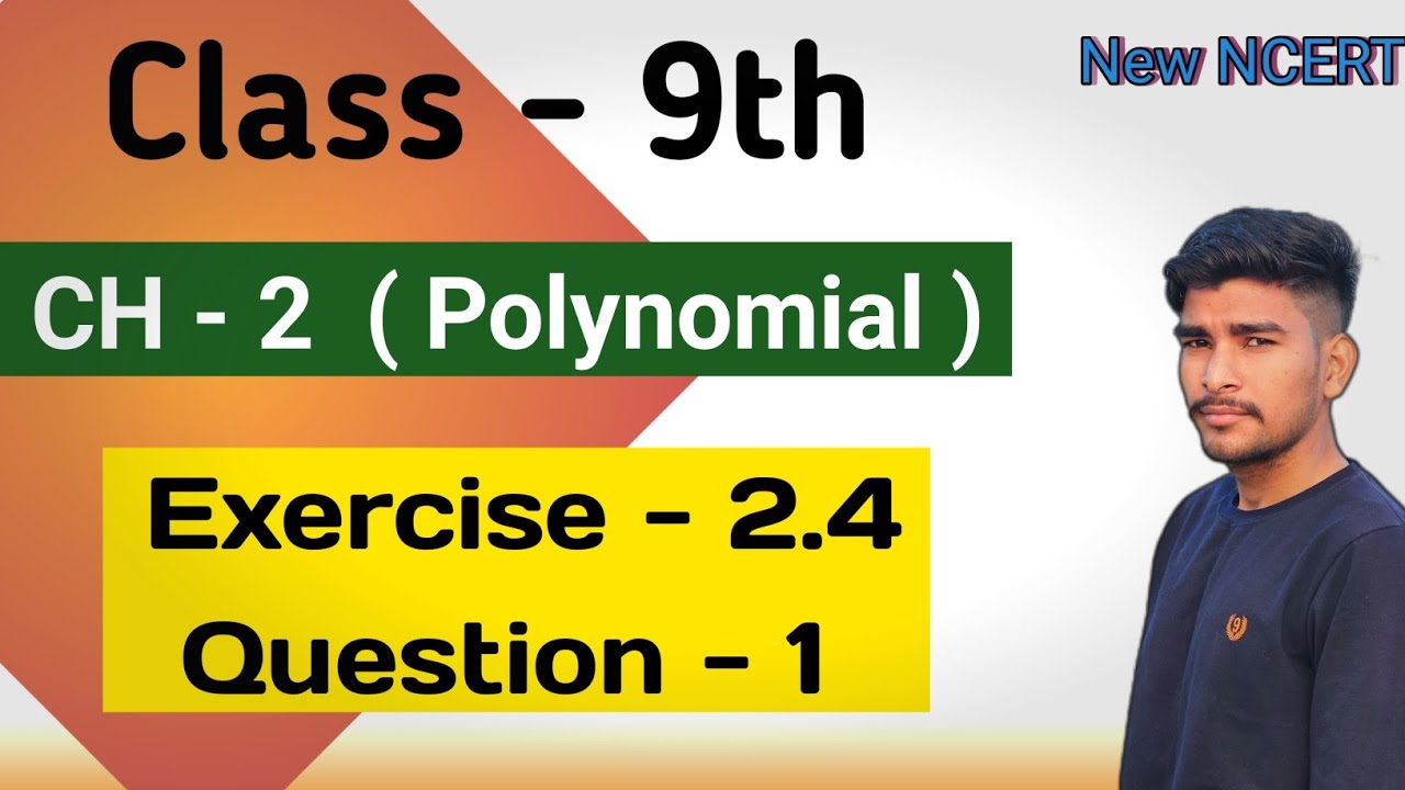 Class 9 chapter 2 Exercise 2.4 question 1 solution in Hindi | new ncert math | dr maths guru