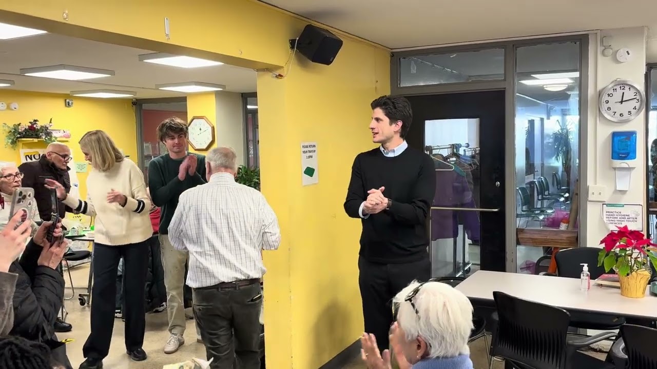 JFK Grandson And Congressional Candidate Jack Schlossberg Visits Roosevelt Island Older Adult Center