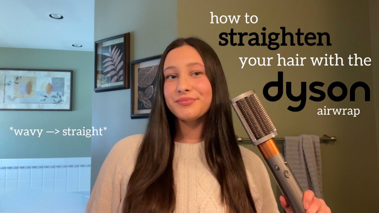 15 minute Dyson Airwrap straightening routine! | how I go from wavy to straight hair asap