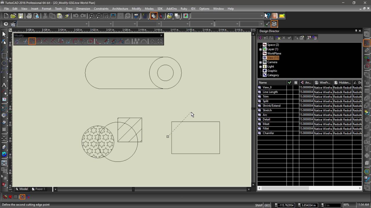 Modifying 2D Entities
