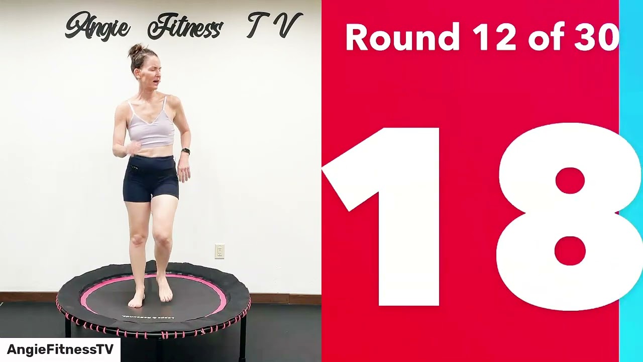 Rebounding Power Walk Workout | 2 Miles of Cardio Walking on the Mini Trampoline