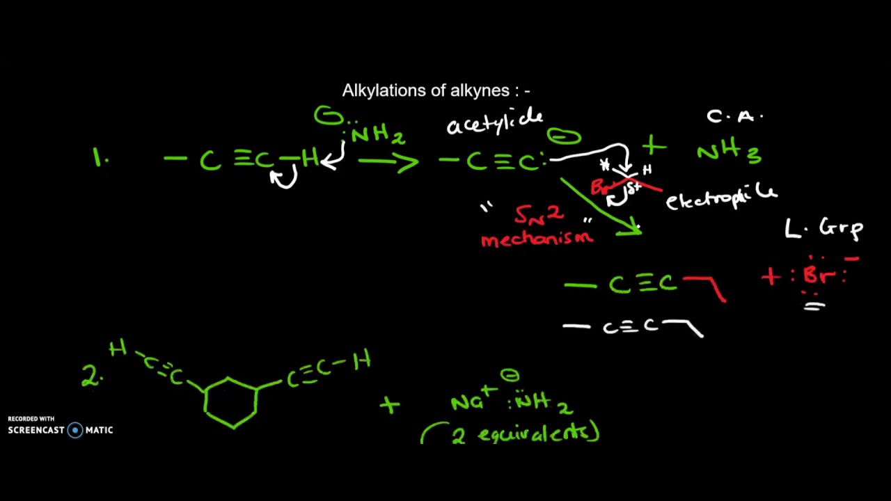 Acidity and alkylation of terminal alkynes