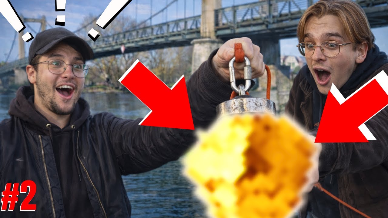 ON TROUVE NOS PREMIERS TRÉSORS!!! ( pêche à l’aimant #2 ) 