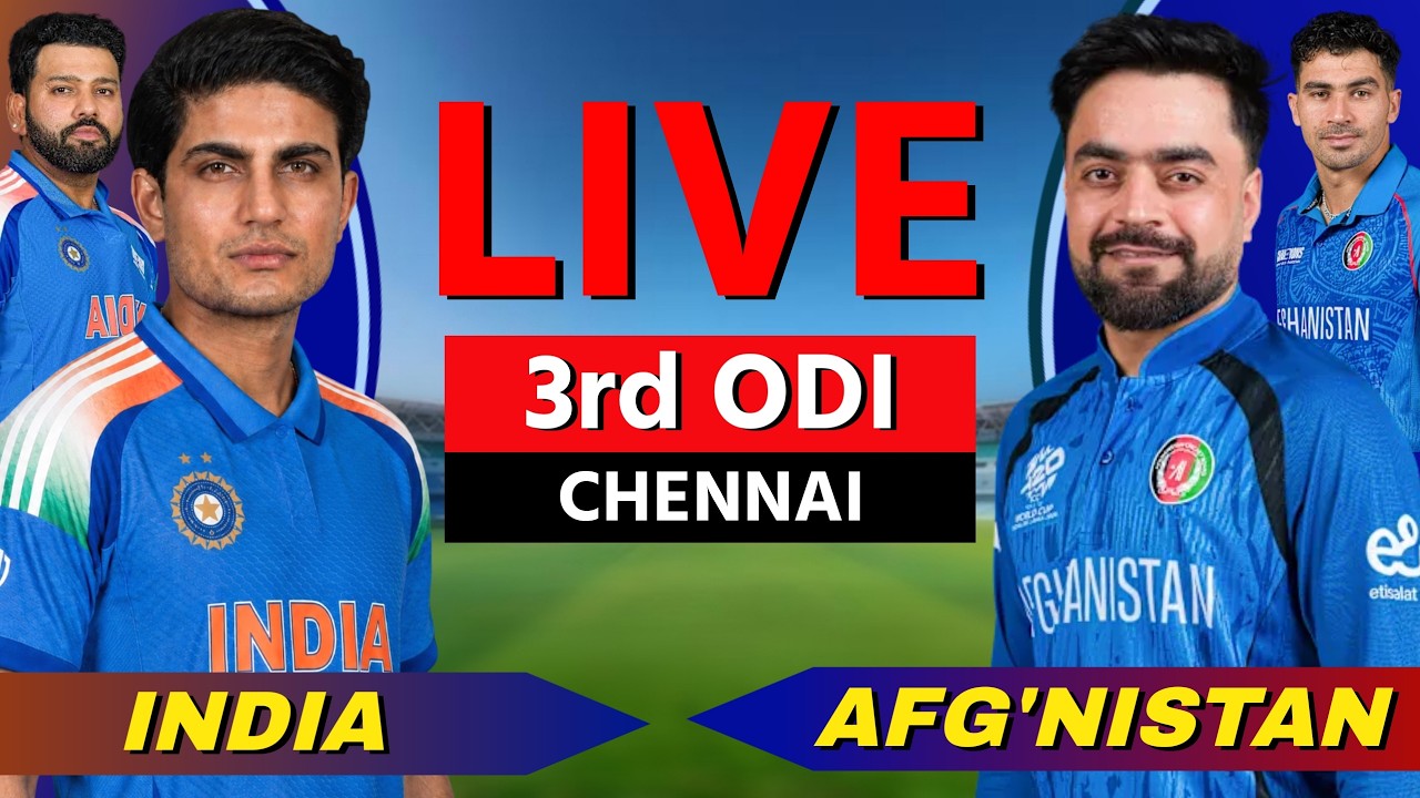 Live: India vs Afghanistan - 3rd ODI 2026 | Cricket Live Match Today Scores Commentary, IND vs AFG