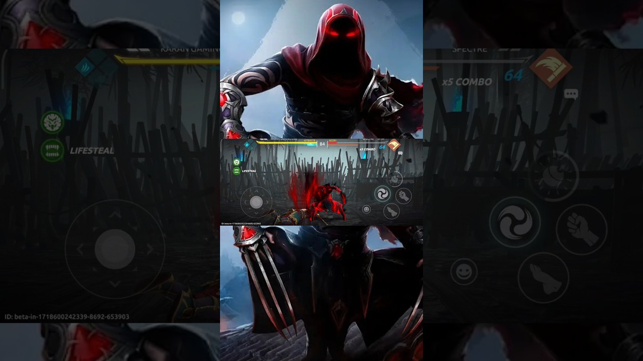 shadow fight arena 4 LYNX best 💥 attack and best emote new colour change