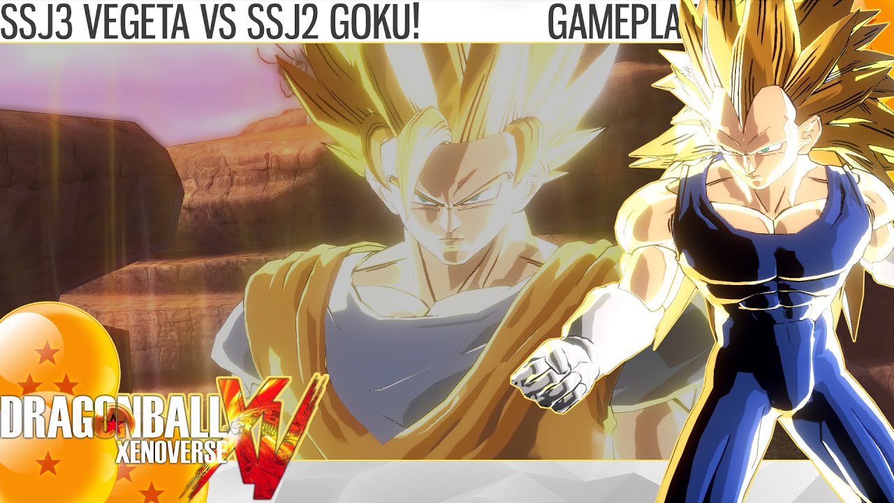 Dragon Ball Xenoverse - SSJ3 Vegeta vs SSJ2 Goku! (Gameplay)